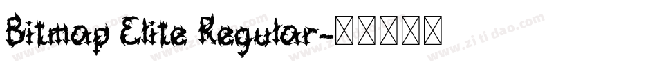 Bitmap Elite Regular字体转换